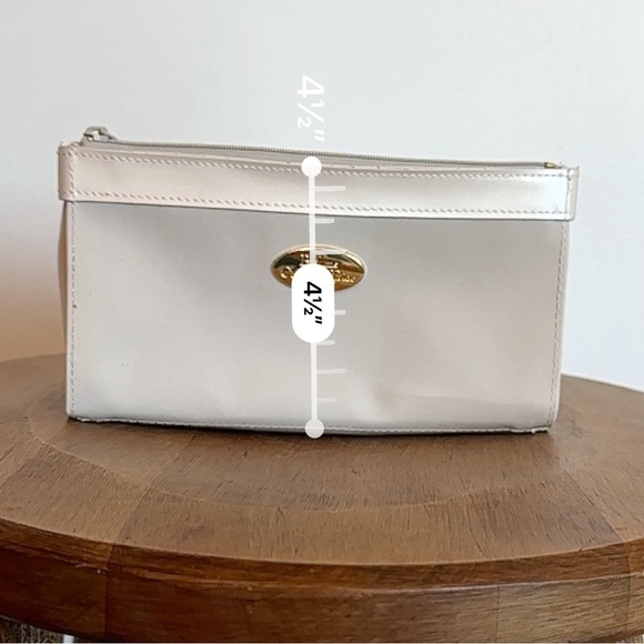 Vintage Christian Dior Parfume Bag Makeup Case Toiletry Kit Clutch Light  Grey - Picture 4 of 15